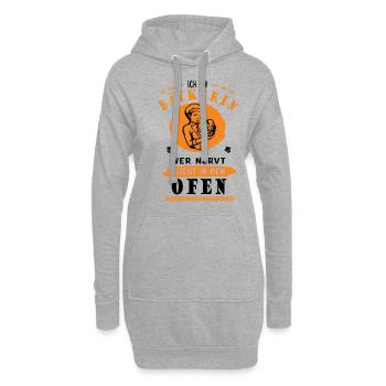 BÄCKERIN BACKEN HANDWERK BÄCKEREI AUSBILDUNG - Hoodie-Kleid - Grau meliert - Vorne