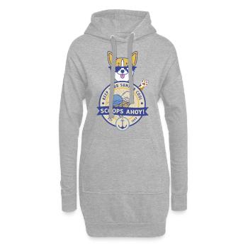 keep your summer cool - scoops ahoy - Hoodie Dress - heather grey - Front