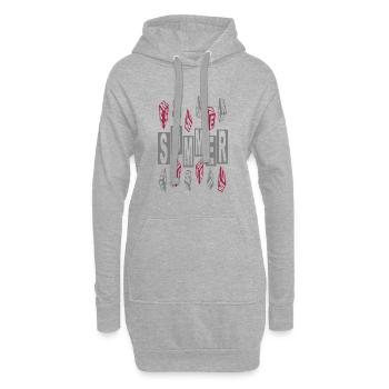 SUMMER dynamic-red-grey - Hoodie-Kleid - Grau meliert - Vorne