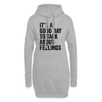 Its A Good Day to Talk About Feeling Mental Health - Sweat-shirt à capuche long Femme - gris chiné - Devant