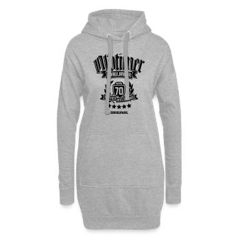 Oldtimer Baujahr 1970 - Hoodie-Kleid - Grau meliert - Vorne