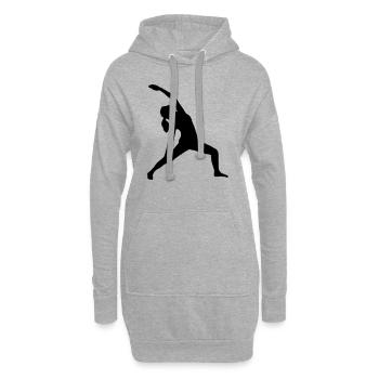 Fitness | Gymnastik | Aerobic | Fit | Trainer Yoga - Hoodie-Kleid - Grau meliert - Vorne