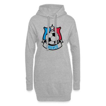 Frankreich Flag Football Fan ecusson7 ba - Hoodie-Kleid - Grau meliert - Vorne