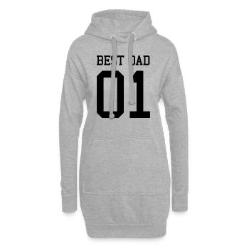 Best Dad 01 - Hoodie-Kleid - Grau meliert - Vorne
