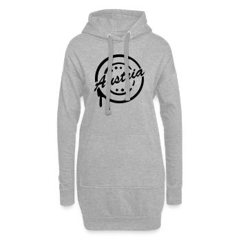 austria___f1 - Sweat-shirt à capuche long Femme - gris chiné - Devant