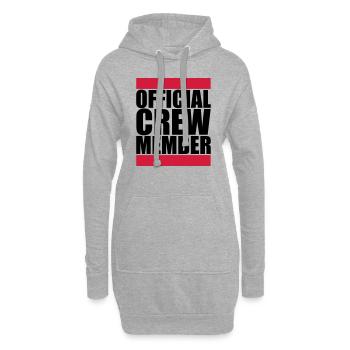 Official Crew Member Logo - Sweat-shirt à capuche long Femme - gris chiné - Devant