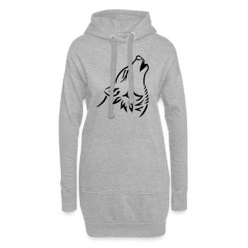 Wolf - Hoodie-Kleid - Grau meliert - Vorne