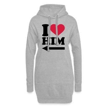Freund - Hoodie-Kleid - Grau meliert - Vorne