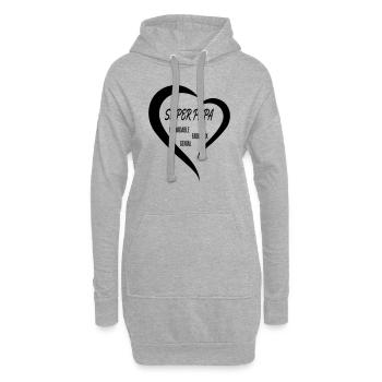 super papa fête des pères formidable génial - Hoodie Dress - heather grey - Front