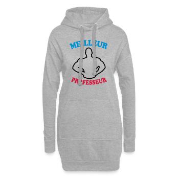 Meilleur professeur - Sweat-shirt à capuche long Femme - gris chiné - Devant