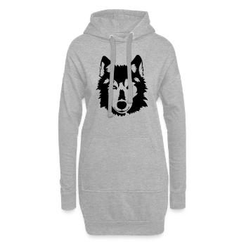 Wolf - Hoodie-Kleid - Grau meliert - Vorne