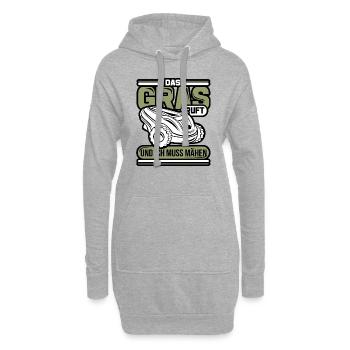 Mähroboter Rasenroboter Rasenmäher Rasentraktor - Hoodie-Kleid - Grau meliert - Vorne