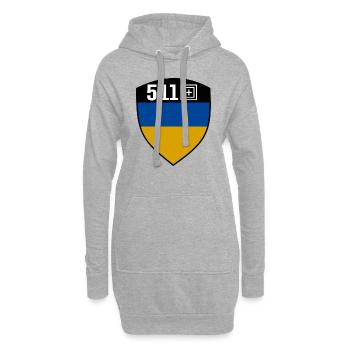 Ukraine 5.11 - Sweat-shirt à capuche long Femme - gris chiné - Devant