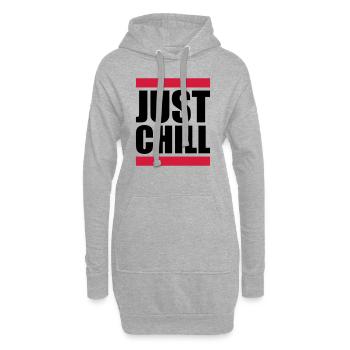 Balken Just Chill Relaxen - Hoodie-Kleid - Grau meliert - Vorne