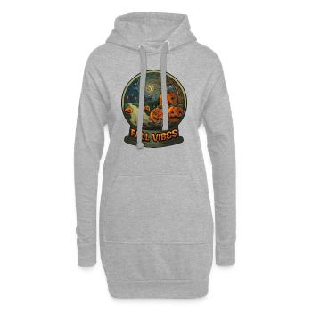 Halloween Pumpkin Horror - Hoodie Dress - heather grey - Front