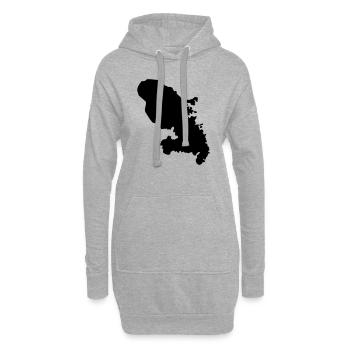 Martinique - Sweat-shirt à capuche long Femme - gris chiné - Devant