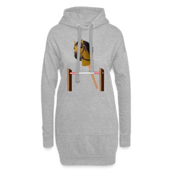 Hobby Horsing Steckenpferd Hürdenlauf - Sweat-shirt à capuche long Femme - gris chiné - Devant
