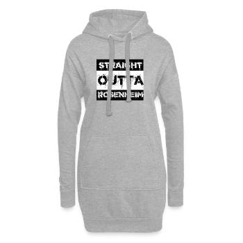 Straight Outta Rosenheim Geschenk Stadt - Hoodie-Kleid - Grau meliert - Vorne