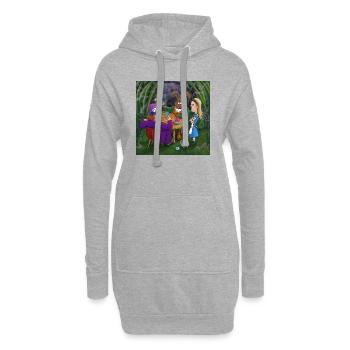 Alice au pays des merveilles thé pary - Sweat-shirt à capuche long Femme - gris chiné - Devant