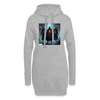 Vergessene Kriegerfreunde - Hoodie-Kleid - Grau meliert - Vorne