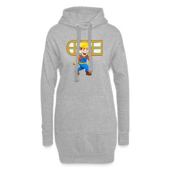 glazier window glazier craftsman craftsman - Hoodie Dress - heather grey - Front