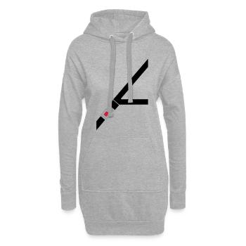 ceinture de sécurité - Sweat-shirt à capuche long Femme - gris chiné - Devant