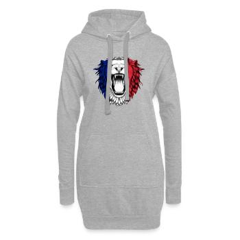 Frankreich - Hoodie-Kleid - Grau meliert - Vorne