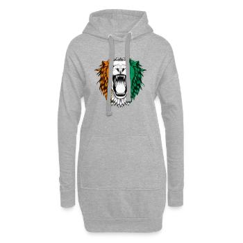 Elfenbeinküste - Hoodie-Kleid - Grau meliert - Vorne