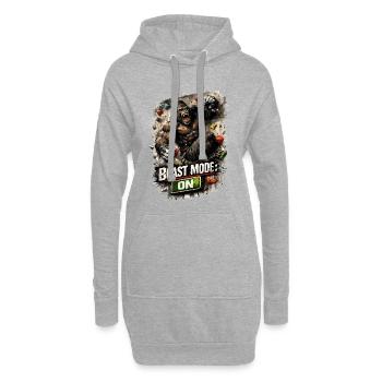 Gorille Mode Bête – Chemise de bloc et d’escalade - Sweat-shirt à capuche long Femme - gris chiné - Devant