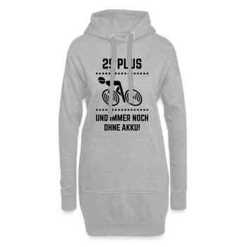 29 Plus – Immer Noch Ohne Akku! Fahrrad Rennrad B - Hoodie-Kleid - Grau meliert - Vorne