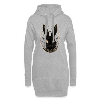 NOCTURNAL HARE - Hoodie-Kleid - Grau meliert - Vorne