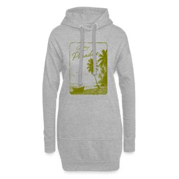 Grüße aus dem Paradies - Hoodie-Kleid - Grau meliert - Vorne