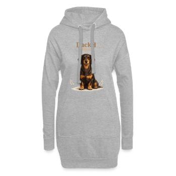 Dackel Mama – Geschenk für stolze Hundemamas - Hoodie-Kleid - Grau meliert - Vorne