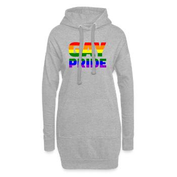 Schwul - Hoodie-Kleid - Grau meliert - Vorne