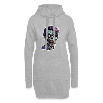Zombi - Sweat-shirt à capuche long Femme - gris chiné - Devant