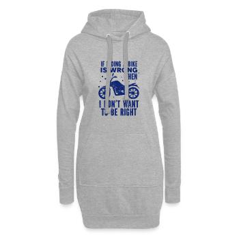 Moto Motocross Vélo de course Sport automobile - Sweat-shirt à capuche long Femme - gris chiné - Devant