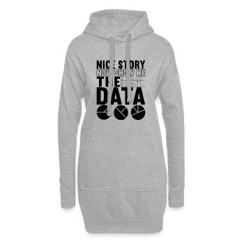 Analyste de données Data Scientist - Sweat-shirt à capuche long Femme - gris chiné - Devant