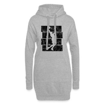 Basketteur basket-ball basket-ball - Sweat-shirt à capuche long Femme - gris chiné - Devant