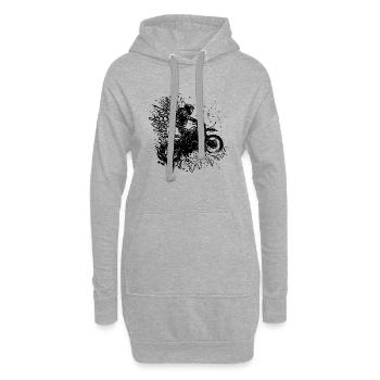 Tatouage de moto Splash Racing Style - Sweat-shirt à capuche long Femme - gris chiné - Devant