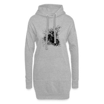 Gelände Rennsport Style Motorrad Sprung Splash - Hoodie-Kleid - Grau meliert - Vorne