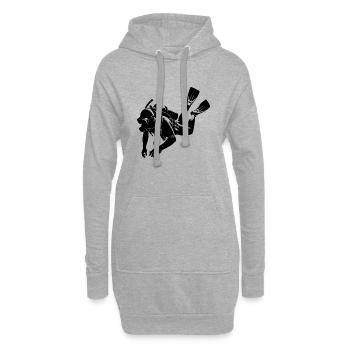 Équipement de formation Scuba Diver Scuba Diver - Sweat-shirt à capuche long Femme - gris chiné - Devant