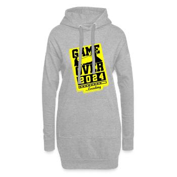 Wedding Loading 2024 Game Over - Sweat-shirt à capuche long Femme - gris chiné - Devant