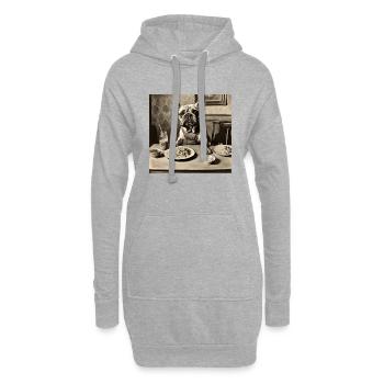 Chien / Animal / Photo / Sauvage / Drôle / Aboiement - Sweat-shirt à capuche long Femme - gris chiné - Devant