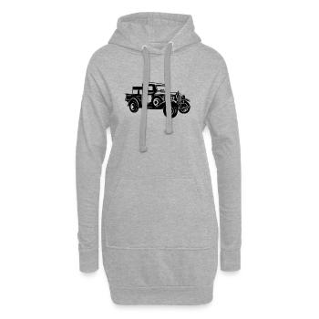 Pick-up Classic Car 01_schwarz - Sweat-shirt à capuche long Femme - gris chiné - Devant