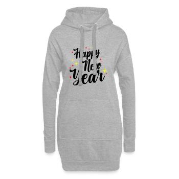 Bonne Année, Réveillon du Nouvel An - Sweat-shirt à capuche long Femme - gris chiné - Devant