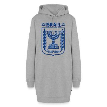 Israel logo Wappen - Hoodie-Kleid - Grau meliert - Vorne