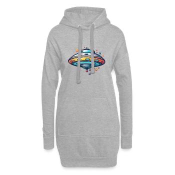 Alien / Vaisseau spatial / OVNI / Zone 51 / Tout / Mars - Sweat-shirt à capuche long Femme - gris chiné - Devant