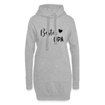 Bester Opa Geschenkidee - Hoodie-Kleid - Grau meliert - Vorne
