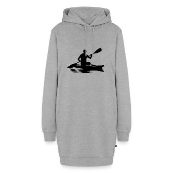 Wanderung mit Kayak Boot auf See und Fluss - Hoodie-Kleid - Grau meliert - Vorne