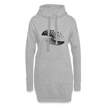 Gedrehte Strudel Spirale Planeten Formation - Hoodie-Kleid - Grau meliert - Vorne